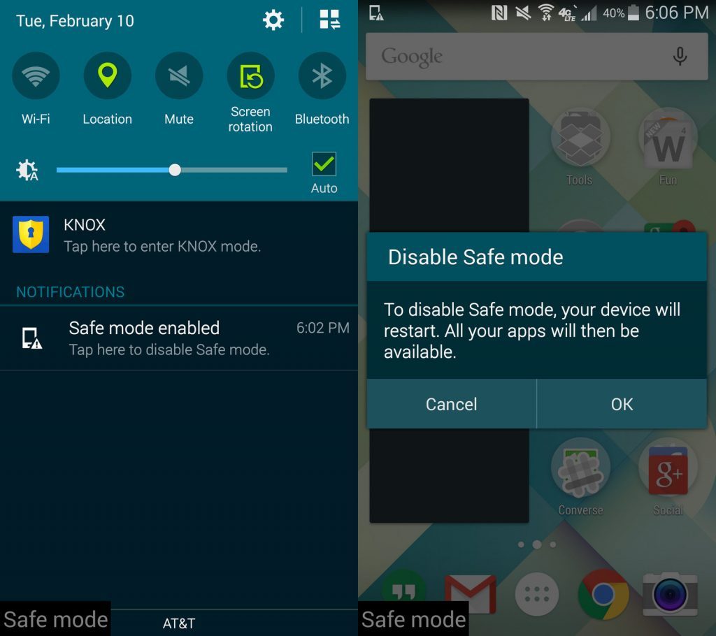 How To Turn On And turn Of The Android Safe Mode On Mobile