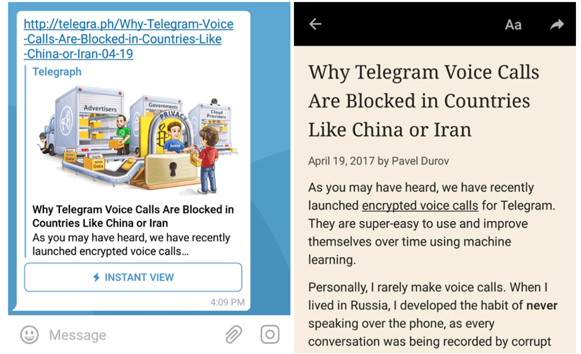 Telegram 4.0 Updates with Three Major Changes in Payments, Videos and Quick View