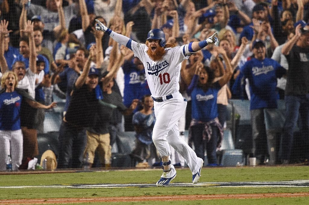 After Kirk Gibson Now With Justin Turner Dodgers Wins World Series Over Cubs