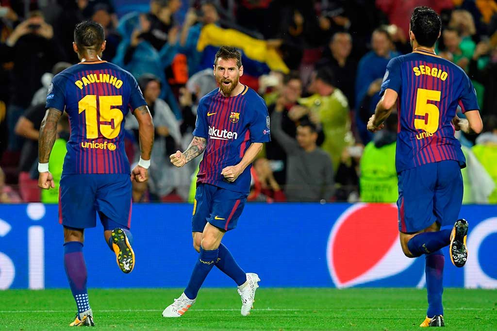 Messi Scored His 100Th Goal Against Olympiakos