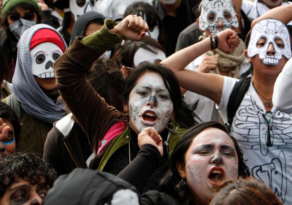 Mexican Women Protest Against Violence And Impunity On Day Of The Dead ebuddynews