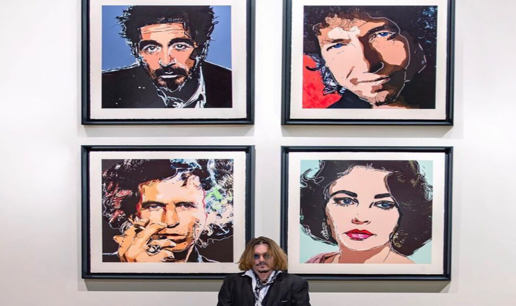 Johnny Depp With His Art Collection - ebuddynews