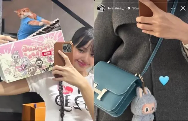 labubbu blackpink lisa post